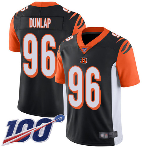 Cincinnati Bengals Limited Black Men Carlos Dunlap Home Jersey NFL Footballl #96 100th Season Vapor Untouchable->cincinnati bengals->NFL Jersey